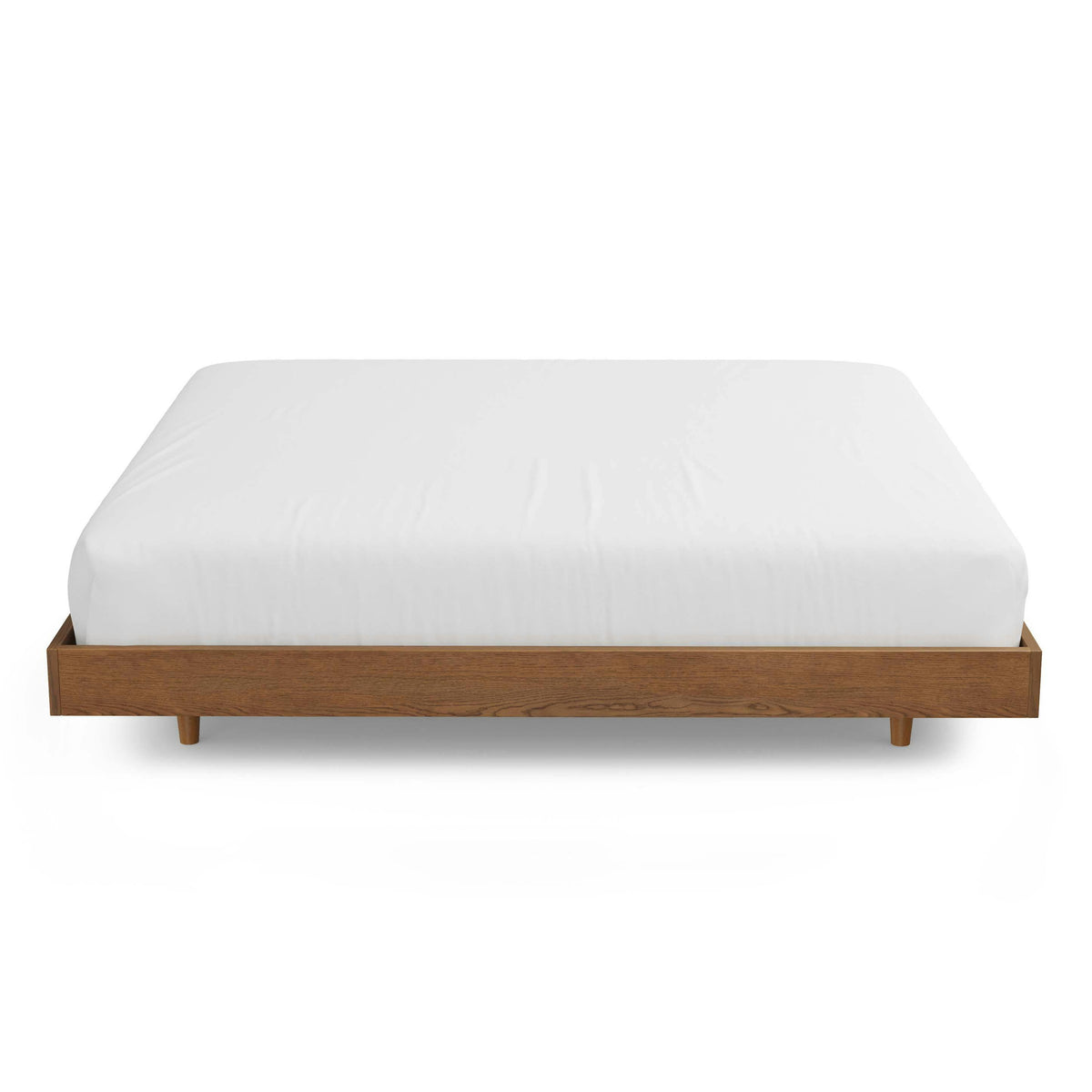 Basi Queen Bed Frame - Smoked Oak