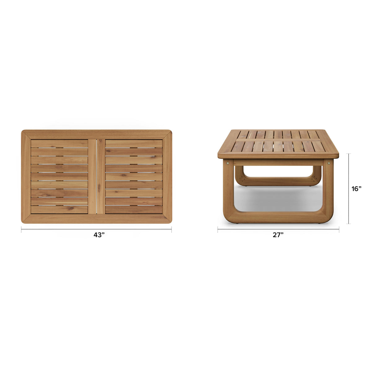 Laholm 43" Outdoor Coffee Table - Acacia