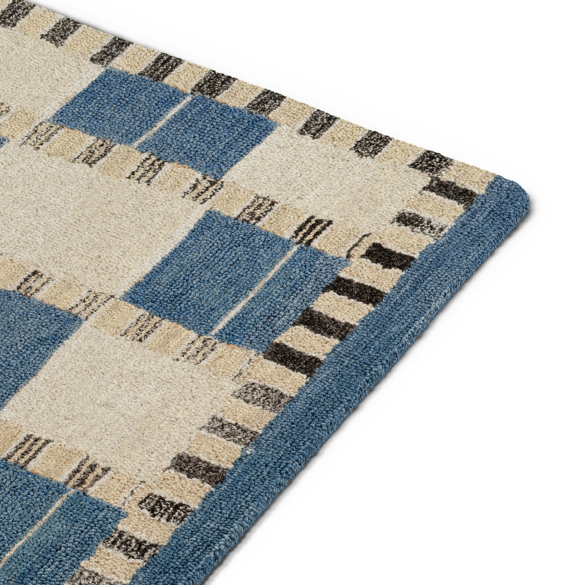 Jaris 8 x 10 Rug - Blue Quilt Checks
