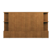 Kouva Queen Storage Headboard - Smoked Oak