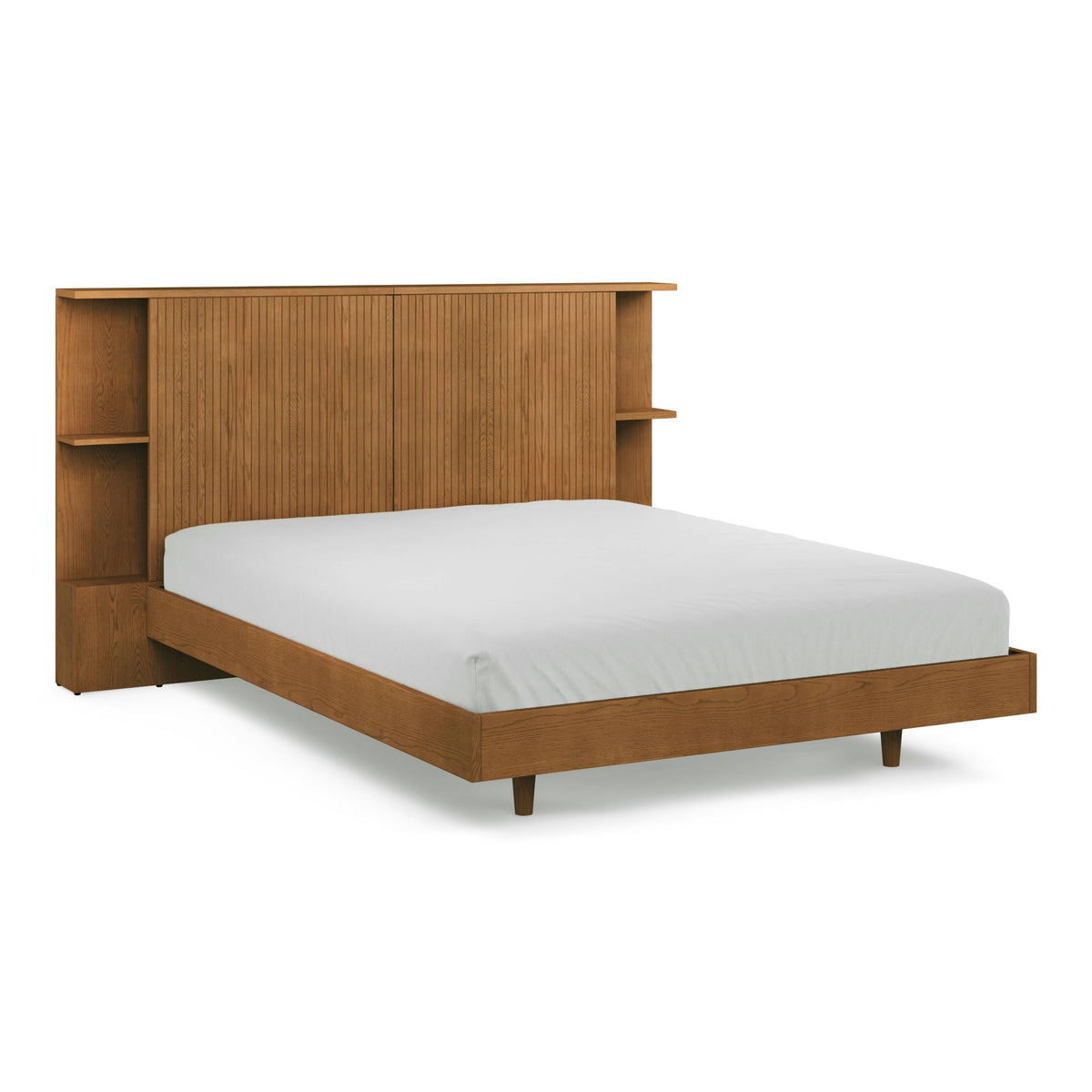 Kouva Queen Storage Headboard - Smoked Oak