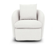 Leigh 33" Swivel Lounge Chair - Silver Ivory