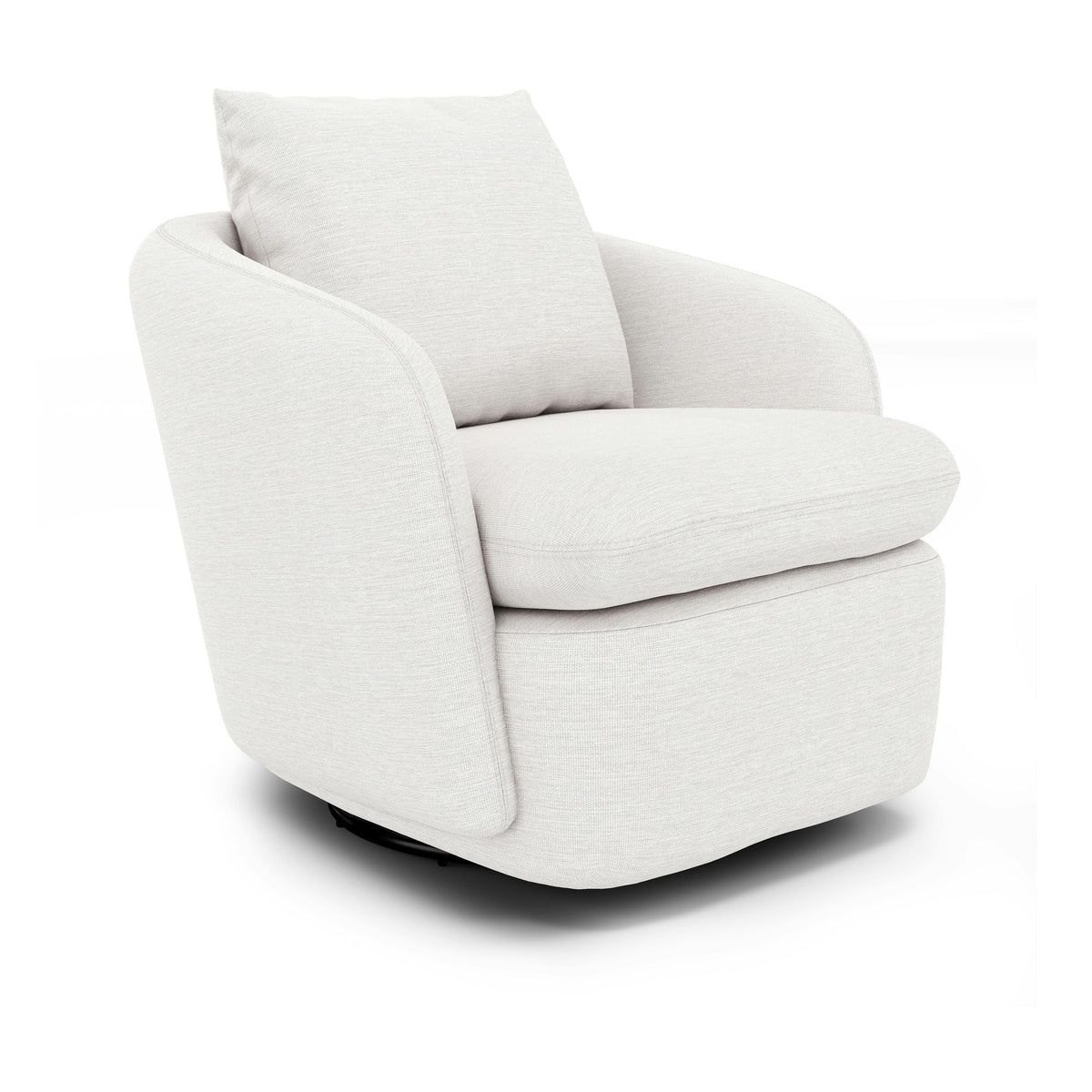 Leigh 33" Swivel Lounge Chair - Silver Ivory