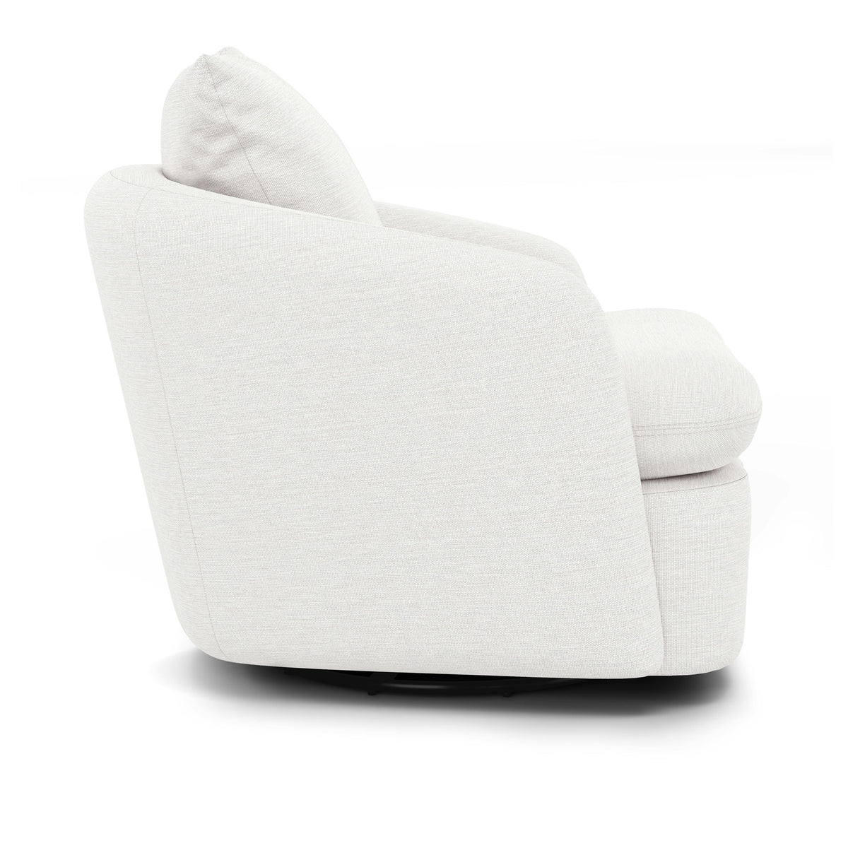 Leigh 33" Swivel Lounge Chair - Silver Ivory