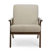 Otio 26" Lounge Chair - Walnut and Welsh Taupe