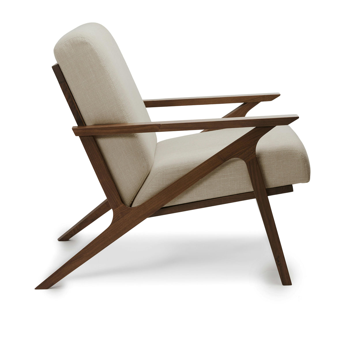 Otio 26" Lounge Chair - Walnut and Welsh Taupe