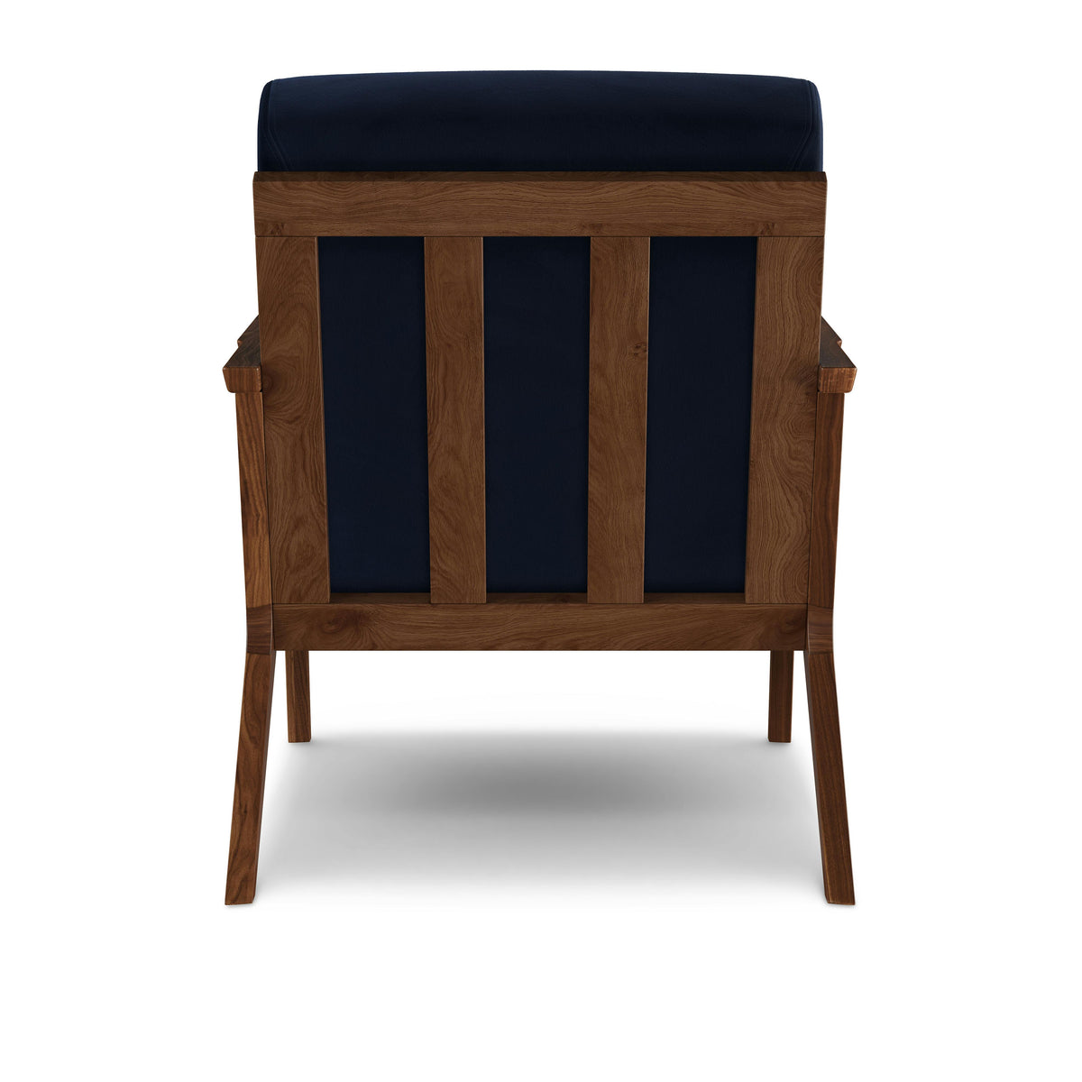 Otio 26" Velvet Lounge Chair - Walnut and Hale Ink
