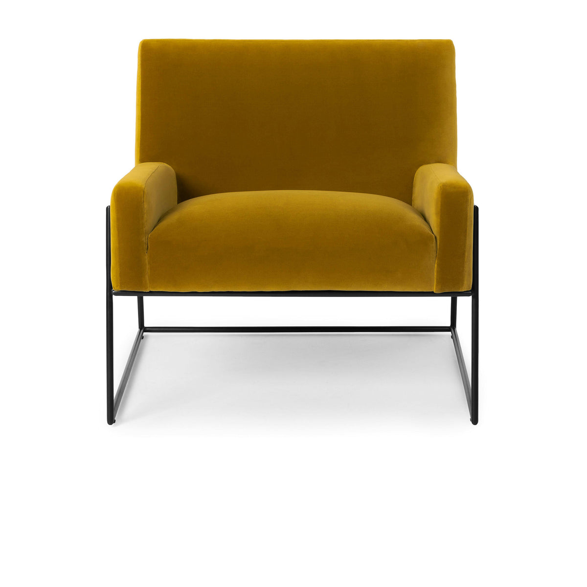 Regis 33" Velvet Lounge Chair - Yarrow Gold