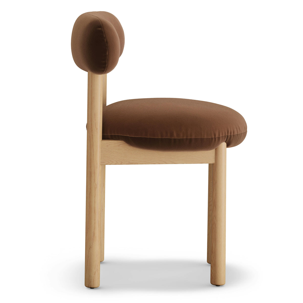Munk Velvet Dining Chair - White Oak and Hale Earth