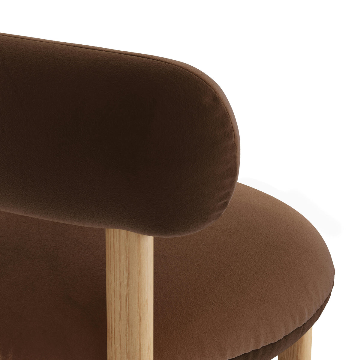 Munk Velvet Dining Chair - White Oak and Hale Earth