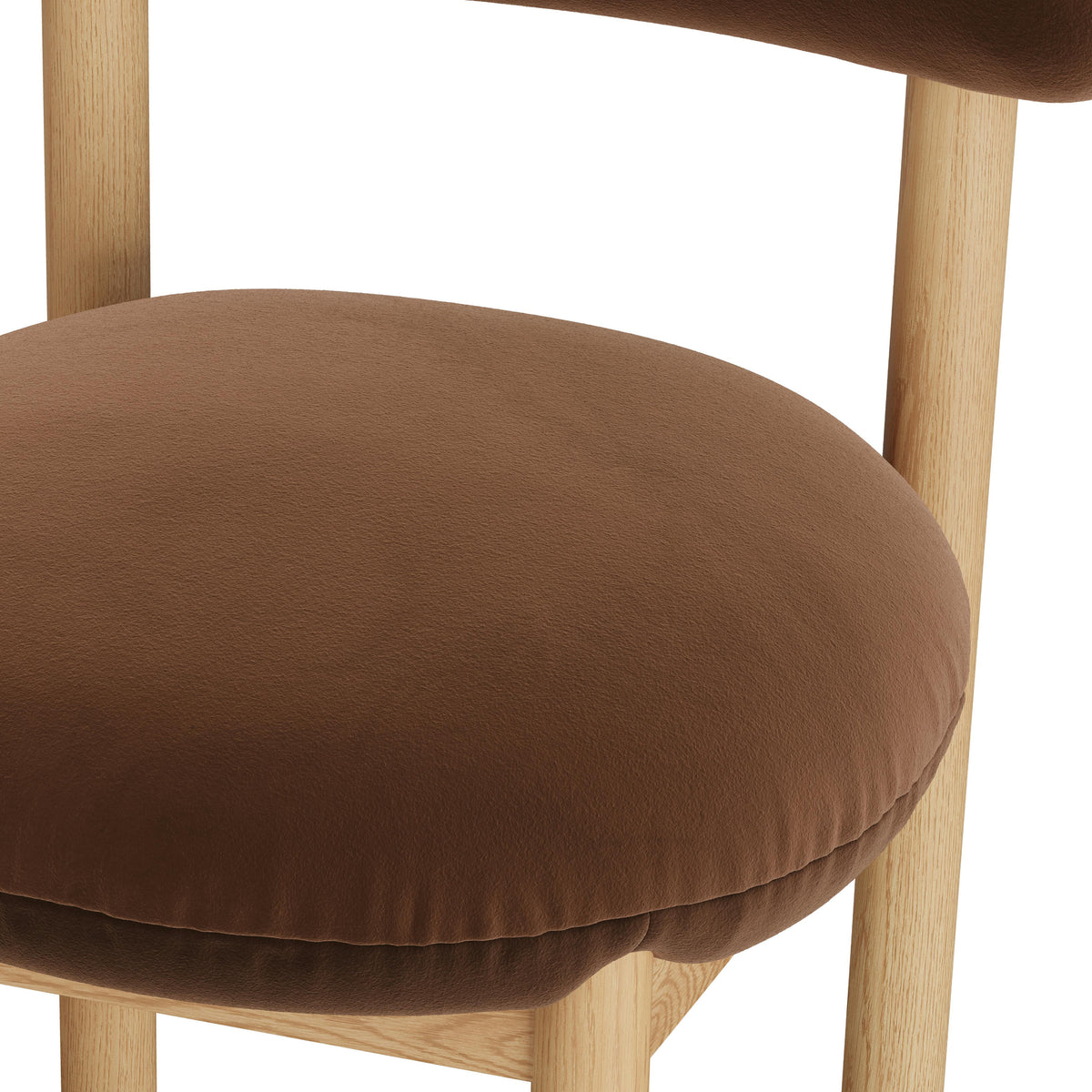 Munk Velvet Dining Chair - White Oak and Hale Earth