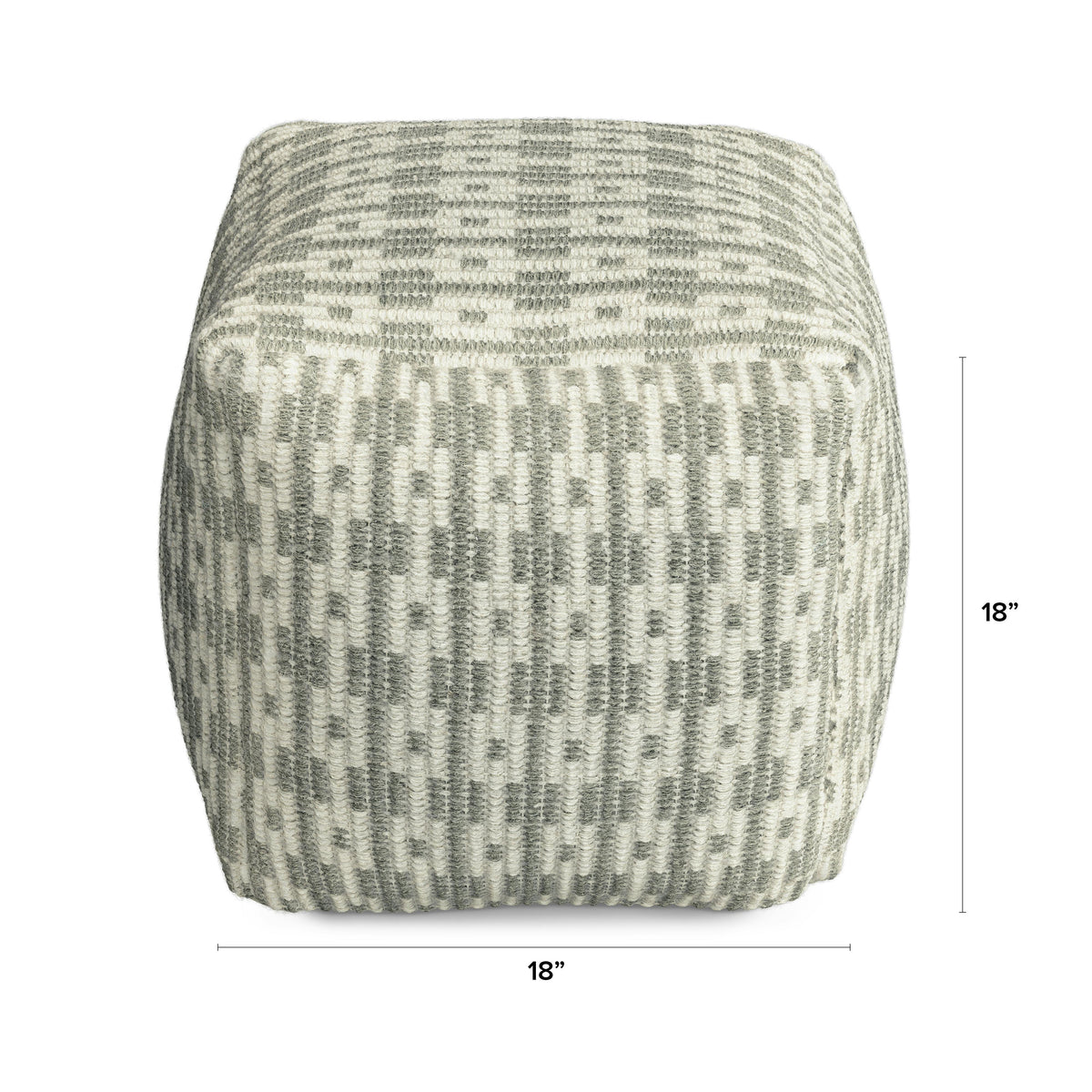 Mia 18" Pouf - Doe Taupe