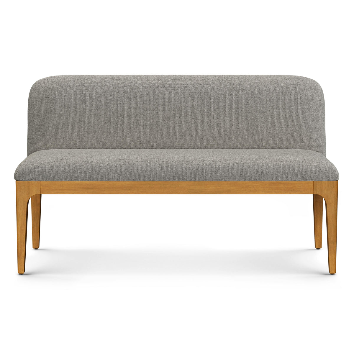 Rosin 53" Armless Banquette - Smoked Oak and Hestia Gray