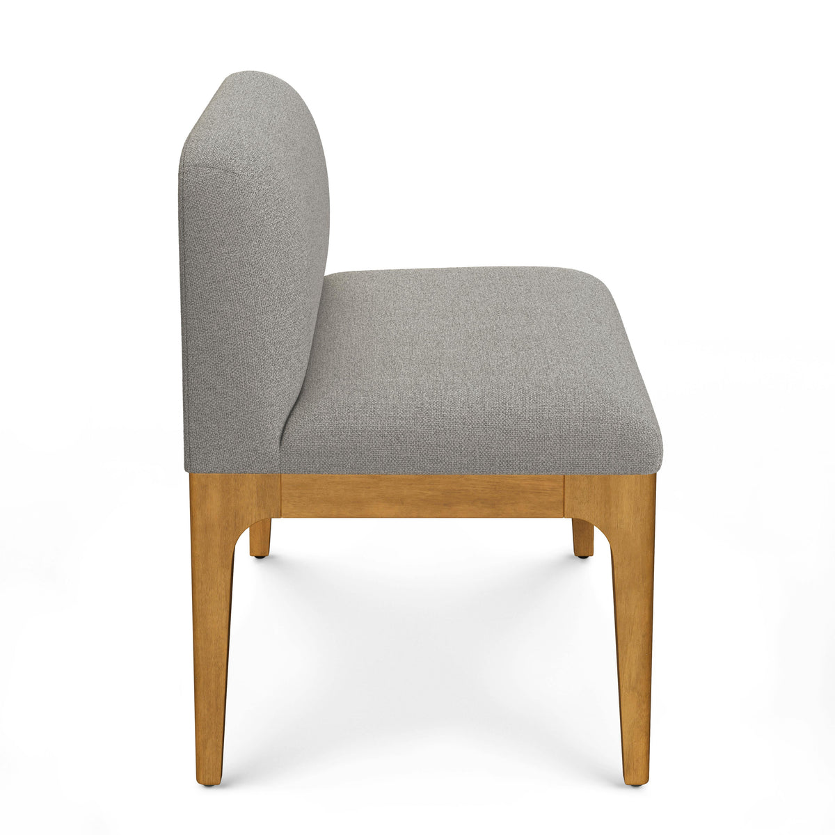 Rosin 53" Armless Banquette - Smoked Oak and Hestia Gray