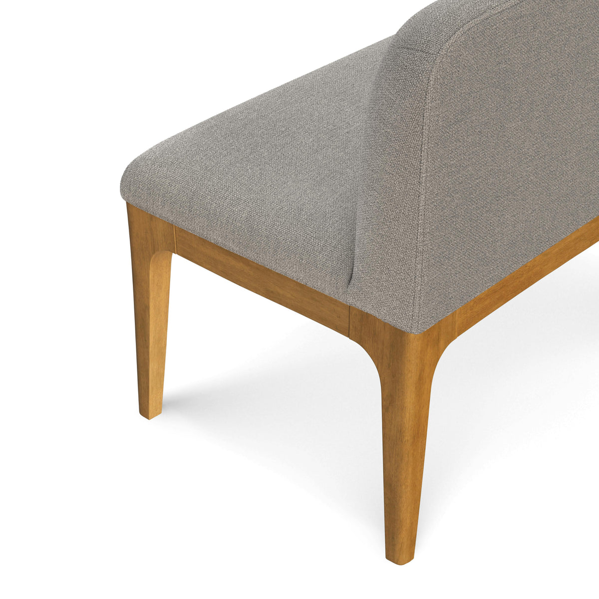 Rosin 53" Armless Banquette - Smoked Oak and Hestia Gray