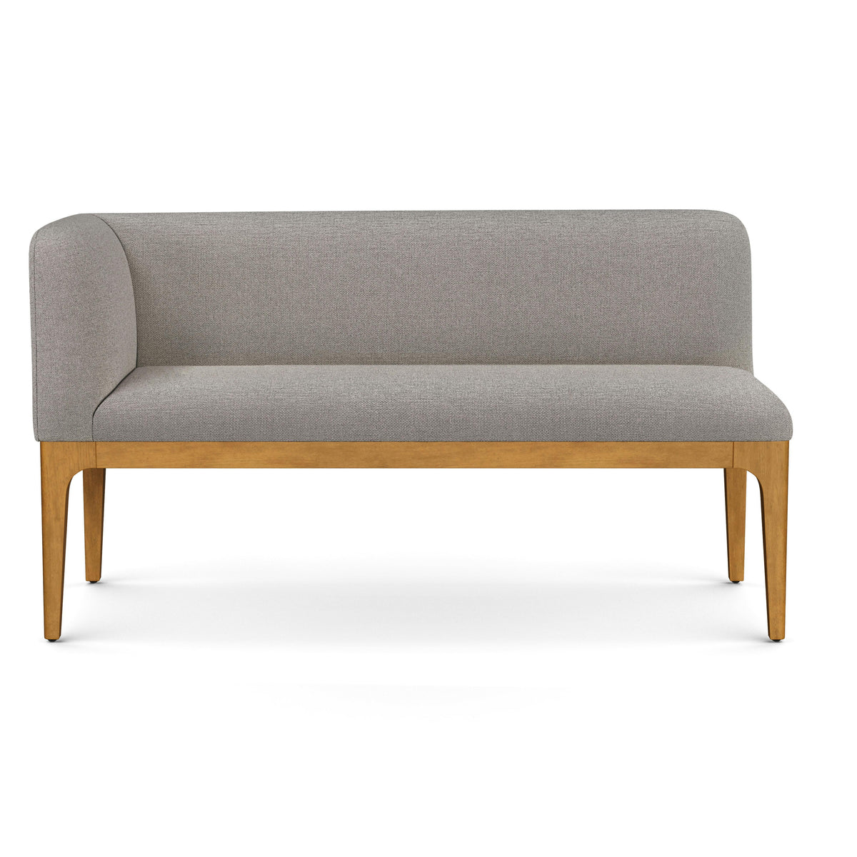 Rosin 56.75" Left Corner Banquette - Smoked Oak and Hestia Gray