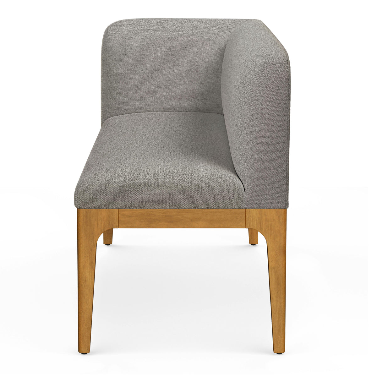 Rosin 56.75" Left Corner Banquette - Smoked Oak and Hestia Gray