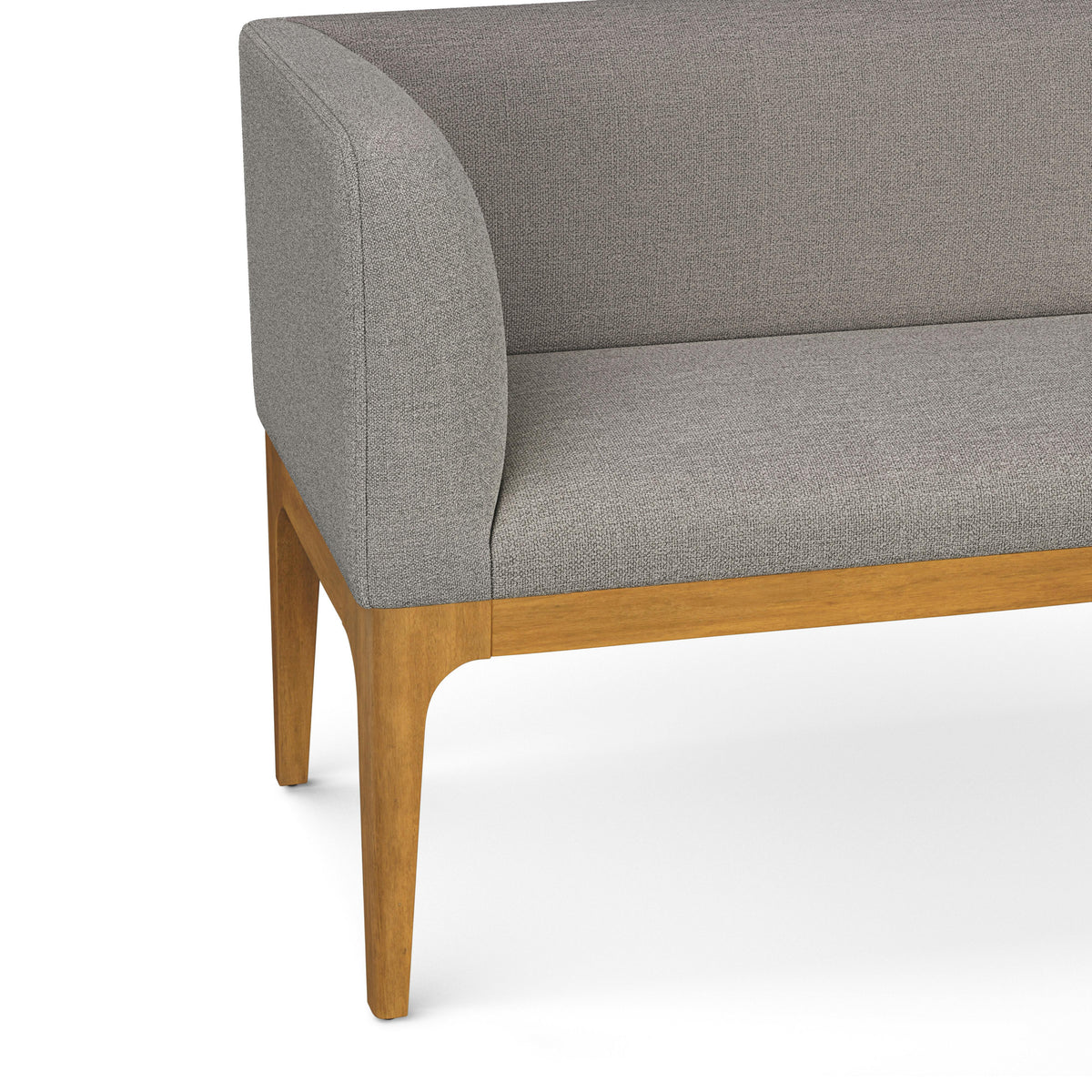 Rosin 56.75" Left Corner Banquette - Smoked Oak and Hestia Gray