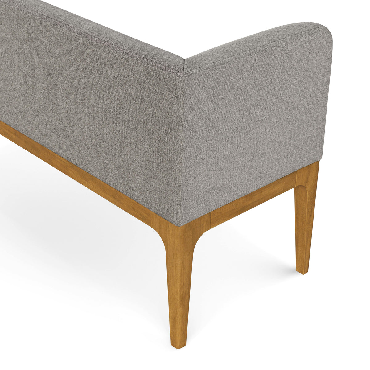 Rosin 56.75" Left Corner Banquette - Smoked Oak and Hestia Gray