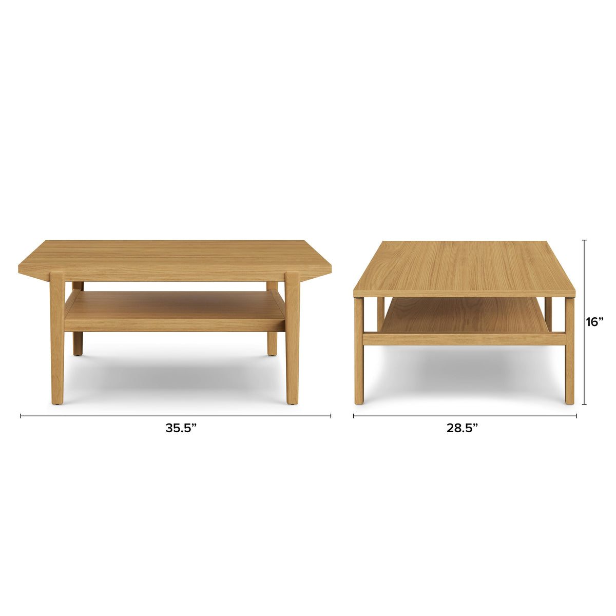 Cooper 35.5" Coffee Table - Natural Oak