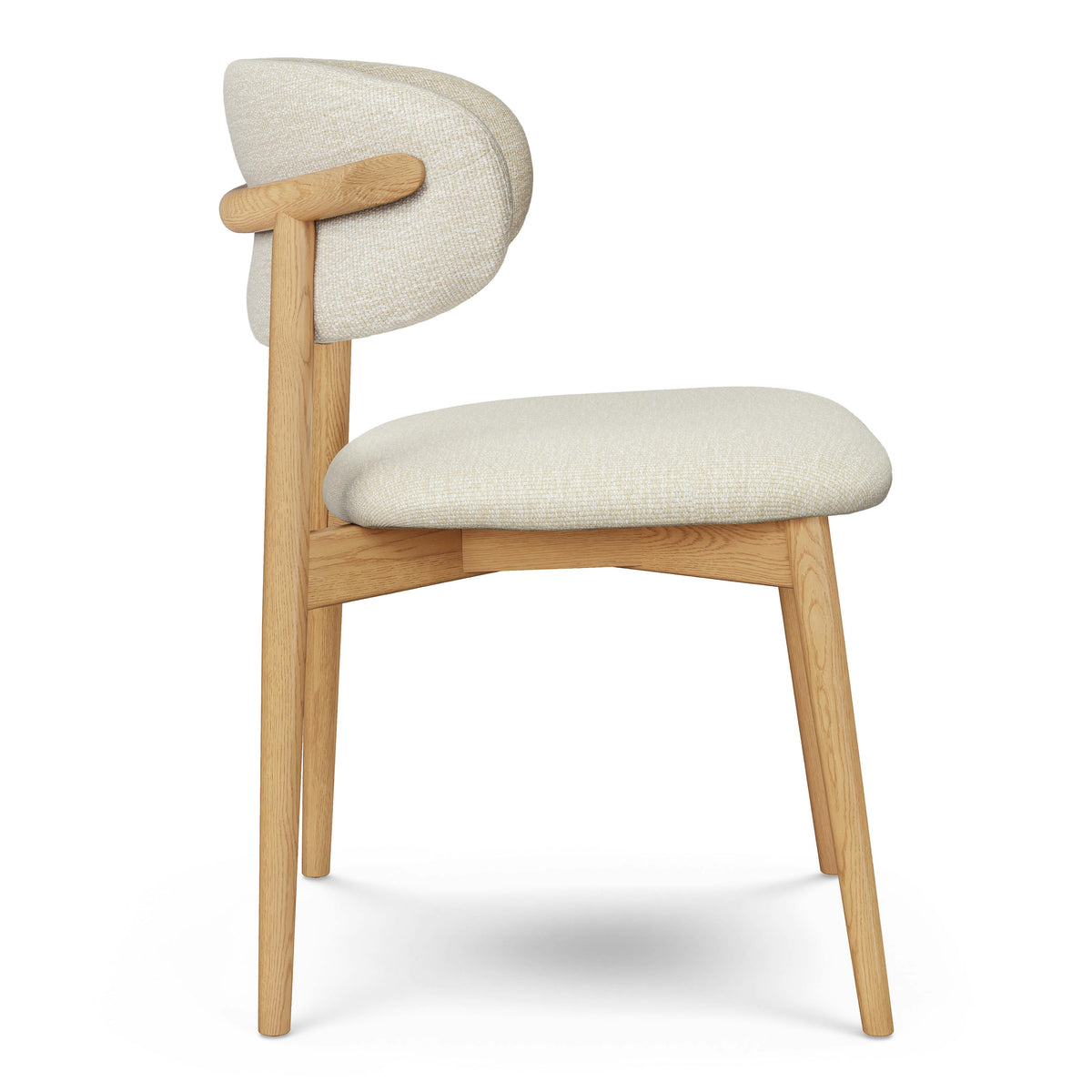 Odin Dining Chair - White Oak and Camelia Ivory