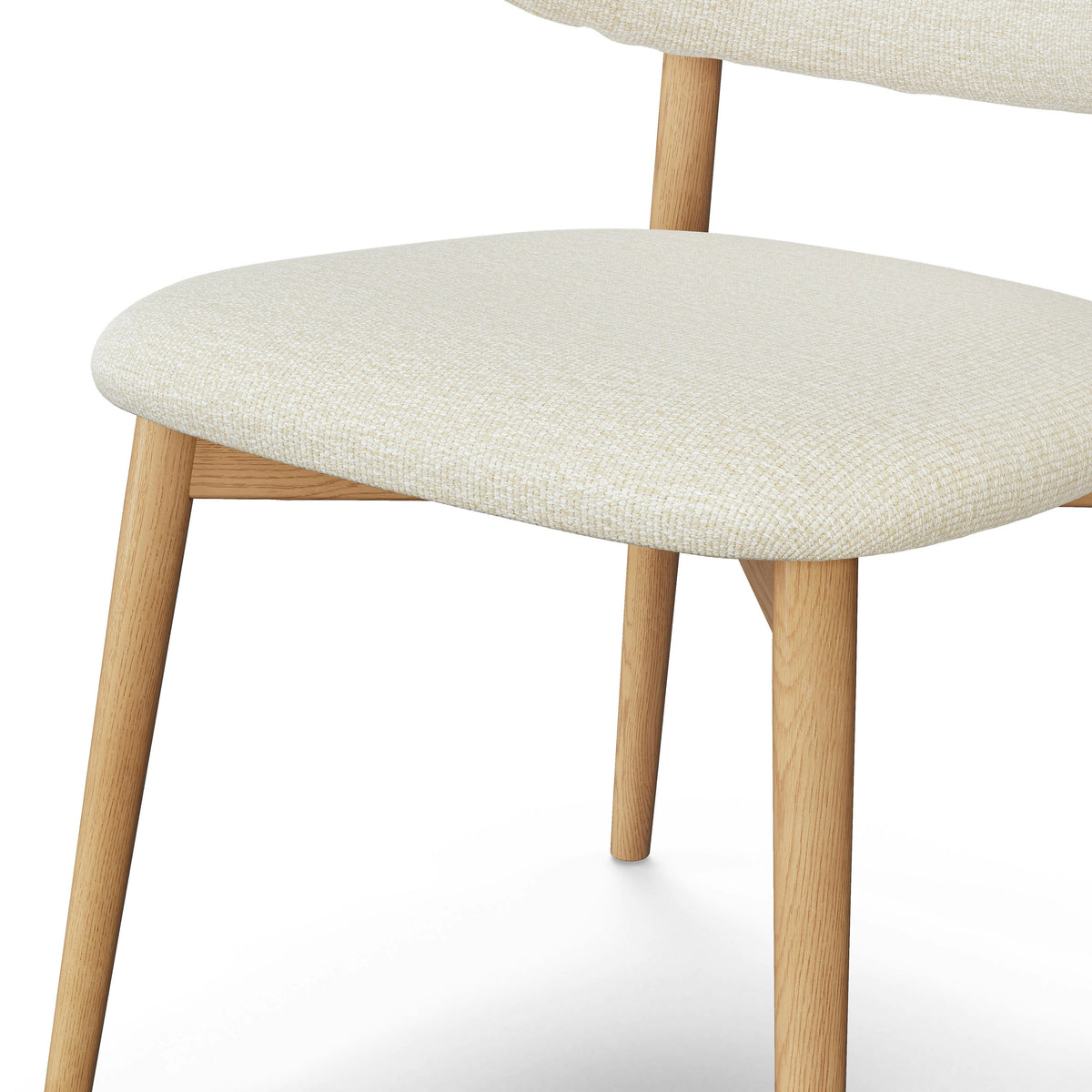 Odin Dining Chair - White Oak and Camelia Ivory