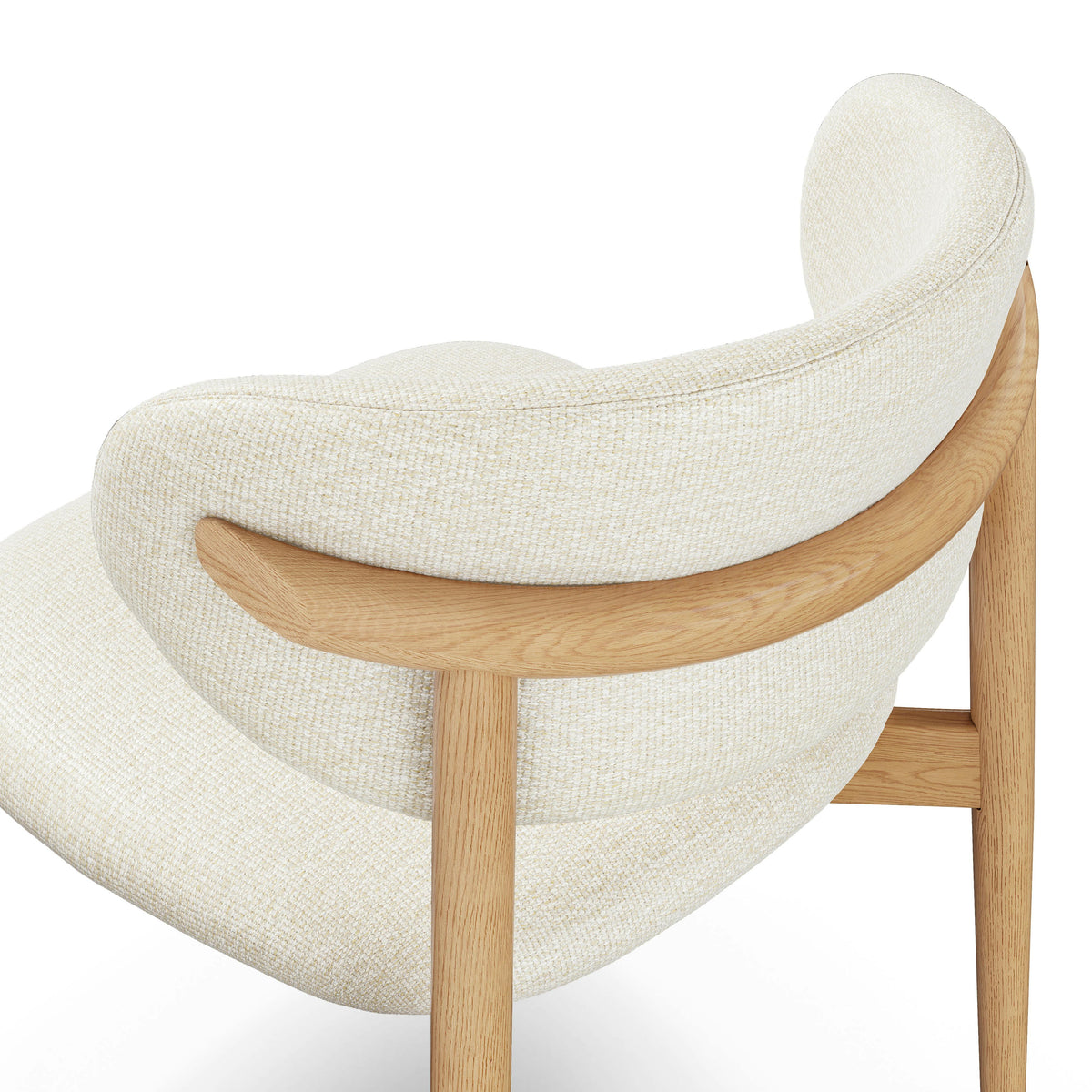 Odin Dining Chair - White Oak and Camelia Ivory