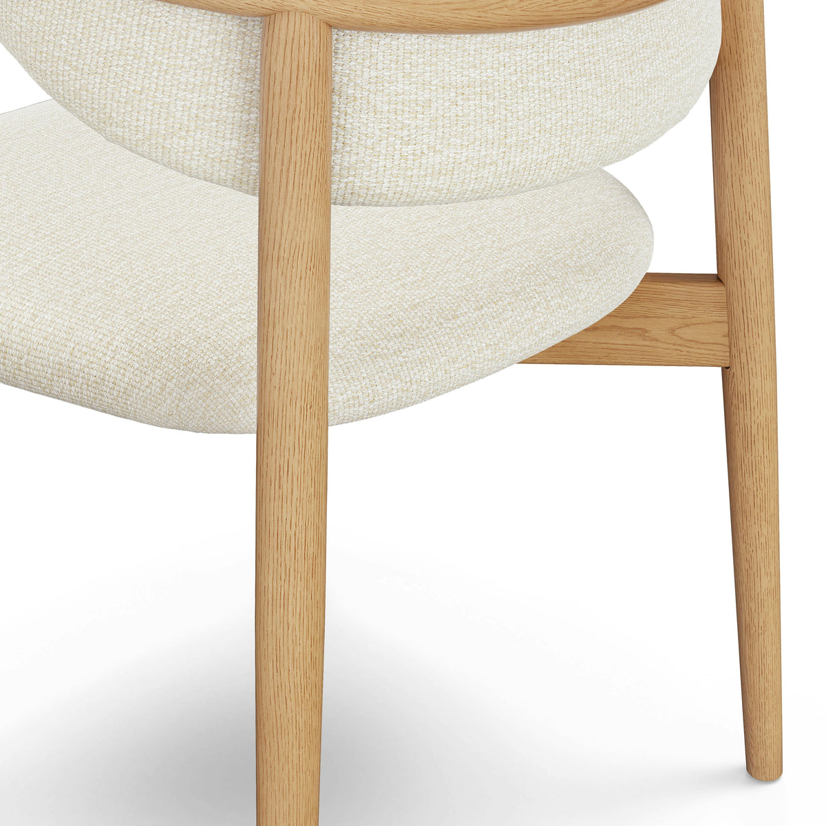 Odin Dining Chair - White Oak and Camelia Ivory