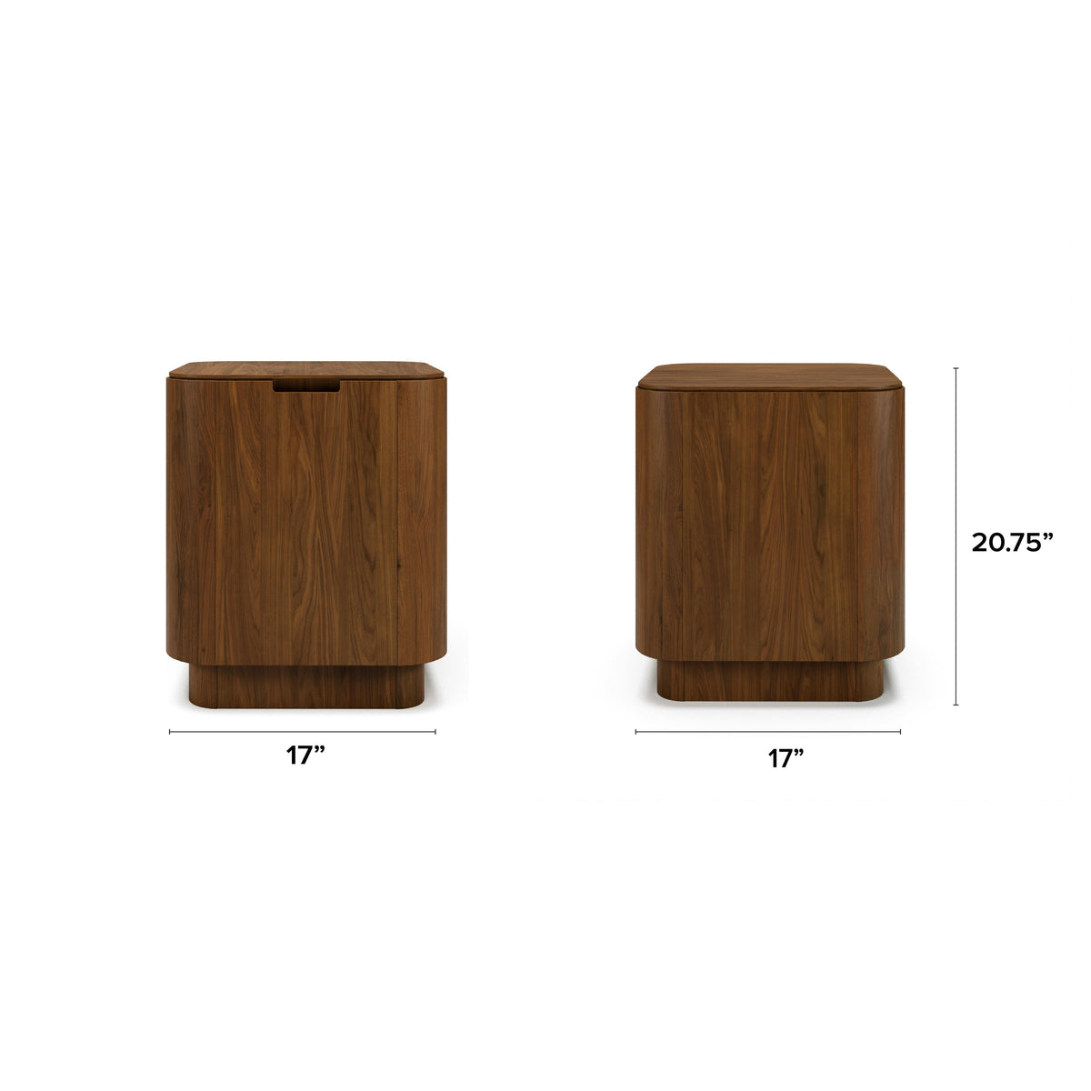 Moa Storage Side Table - Walnut