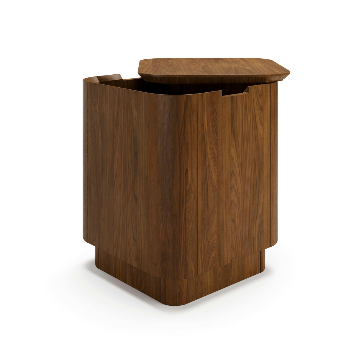 Moa Storage Side Table - Walnut