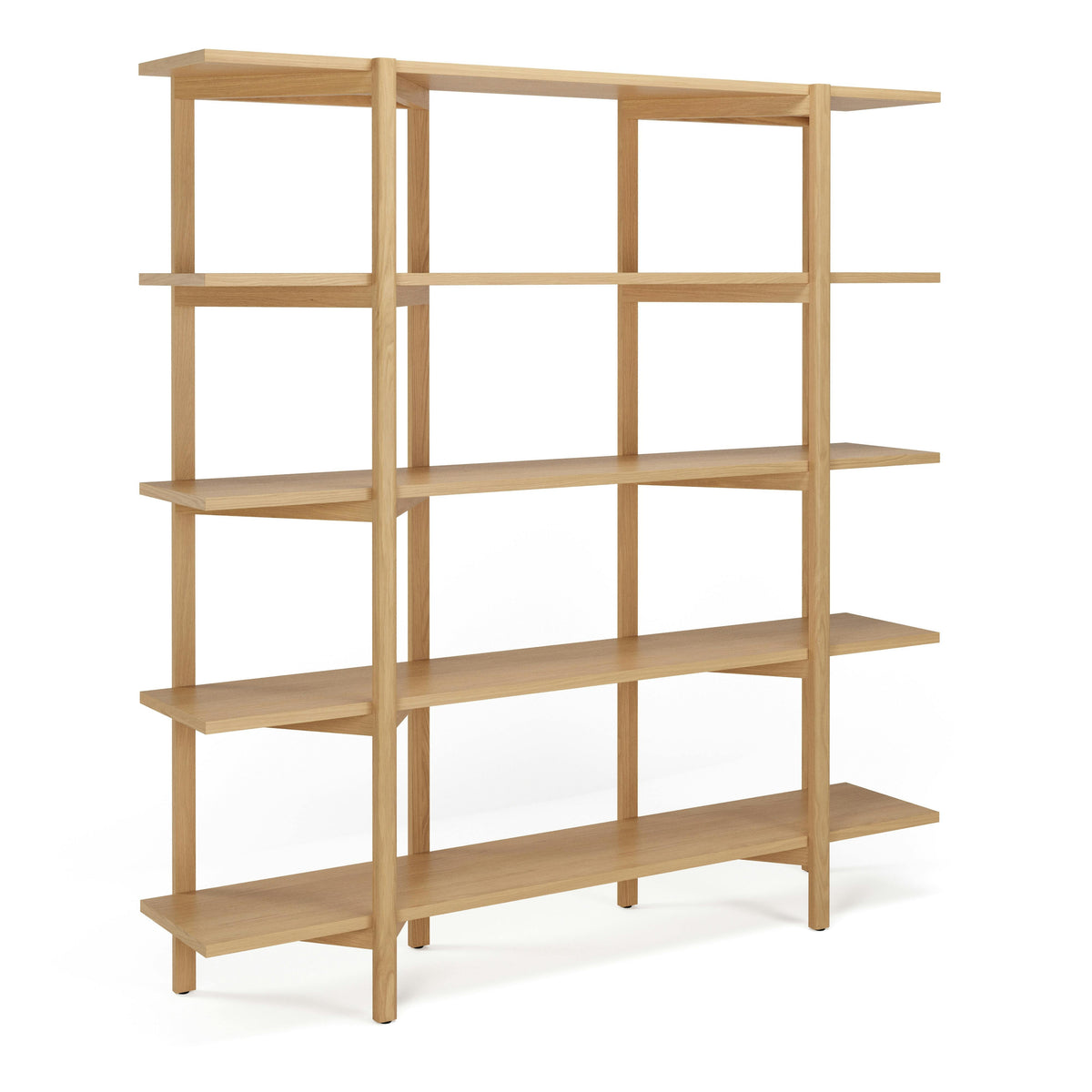 Zander 75" Shelving Unit - White Oak
