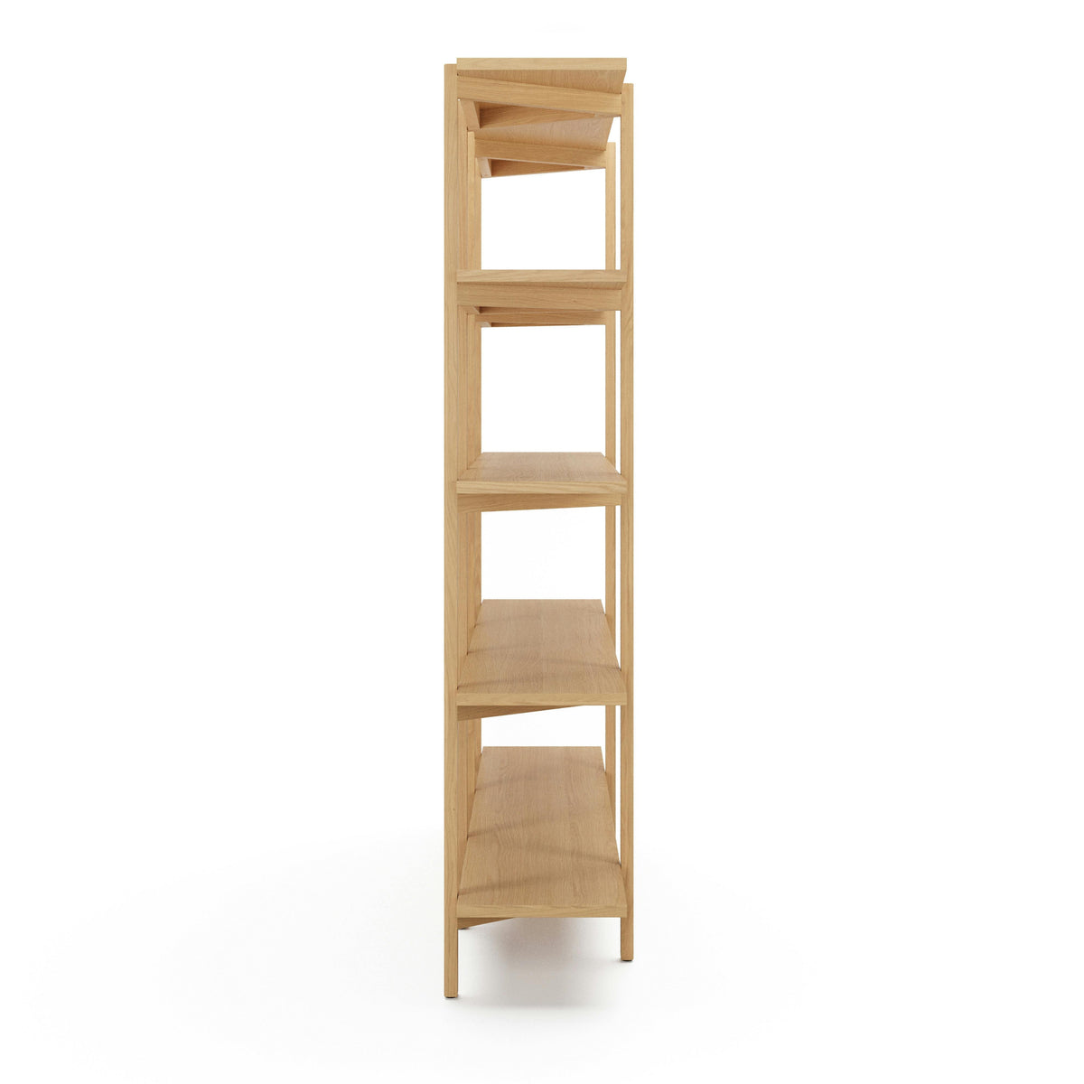 Zander 75" Shelving Unit - White Oak