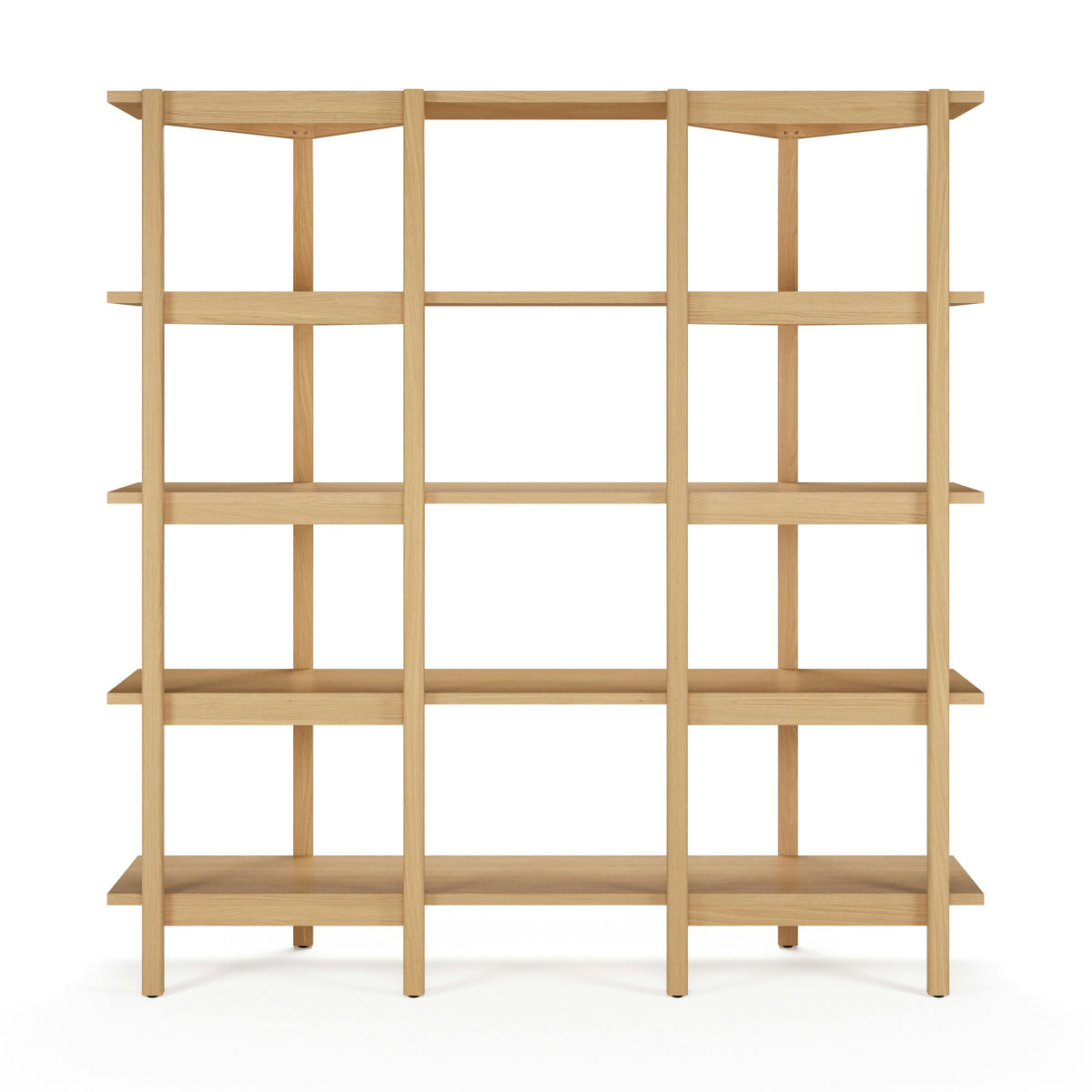 Zander 75" Shelving Unit - White Oak