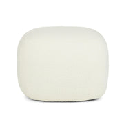 Petter 25" Pouf - Short Shearling White