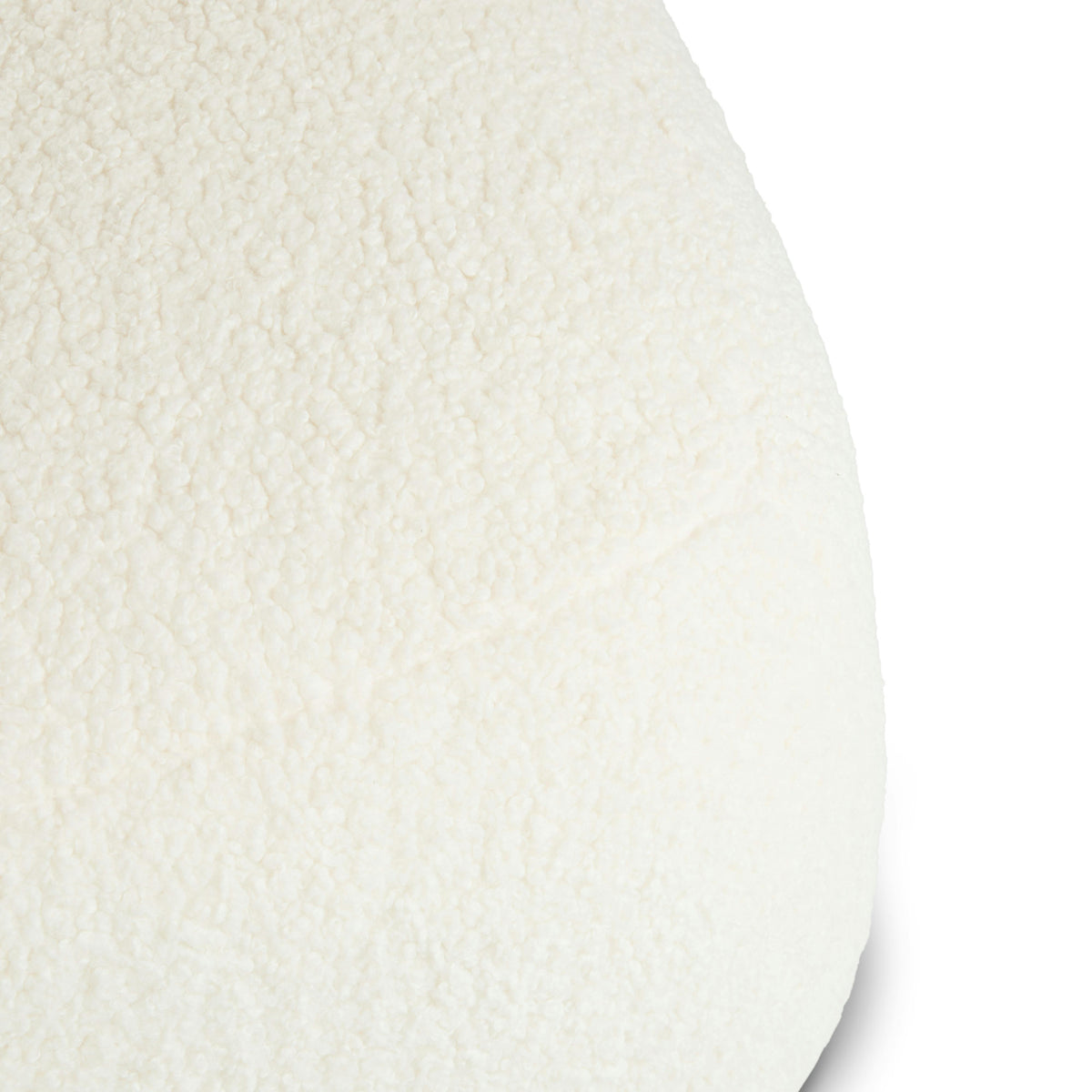 Petter 25" Pouf - Short Shearling White