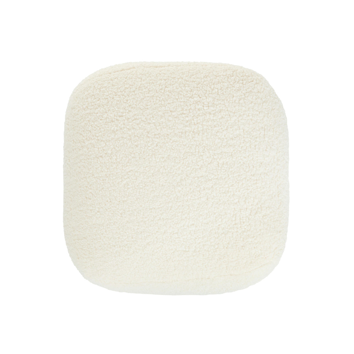 Petter 25" Pouf - Short Shearling White
