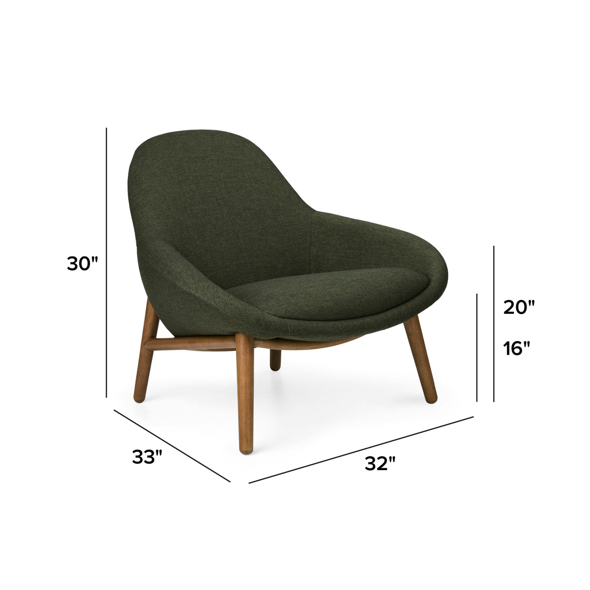 Sunny 32" Lounge Chair - Vine Green