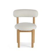 Munk Dining Chair - White Oak and Ivory Wool Bouclé