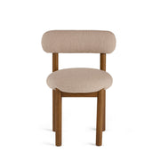 Munk Dining Chair - Smoked Oak and Sandstone Wool Bouclé