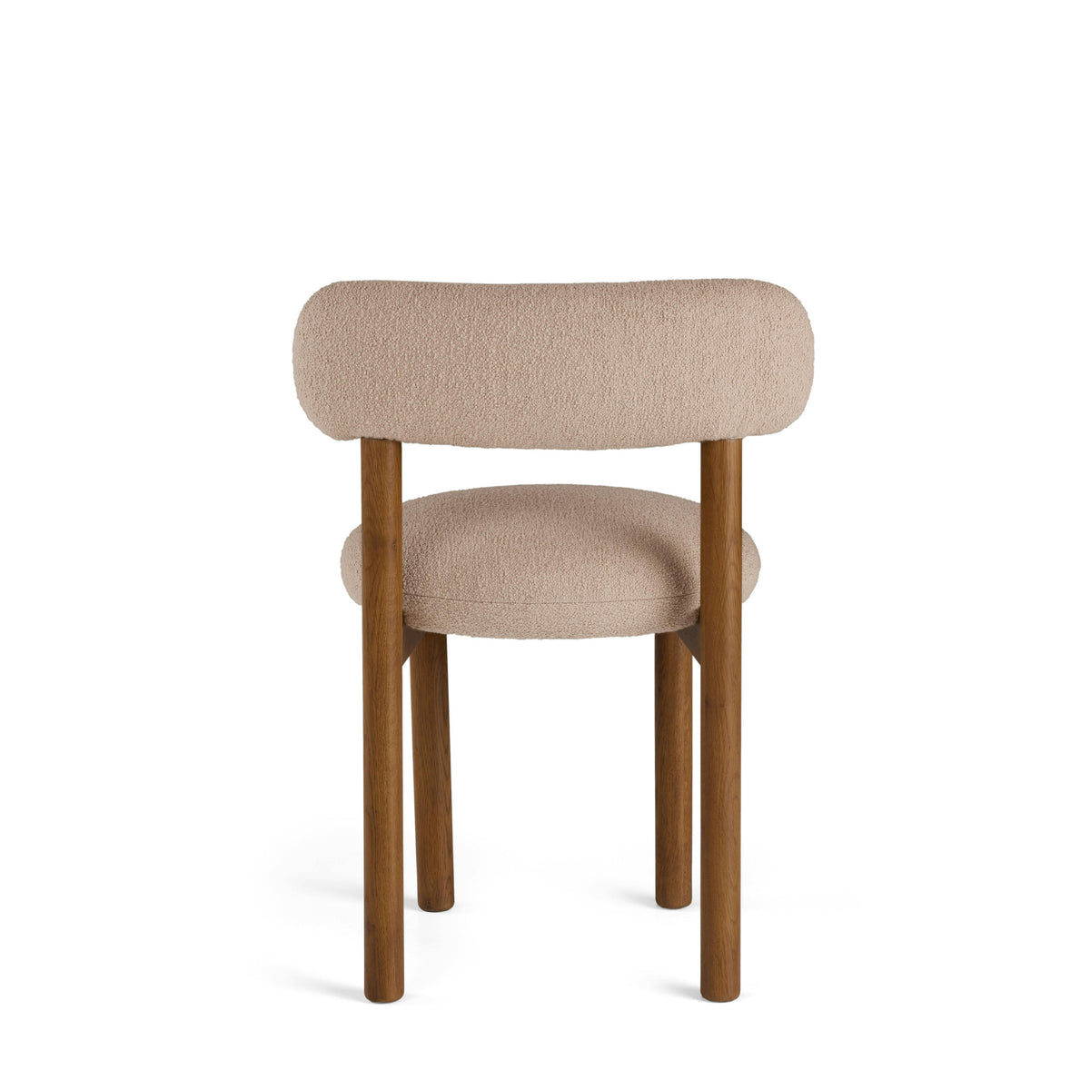 Munk Dining Chair - Smoked Oak and Sandstone Wool Bouclé