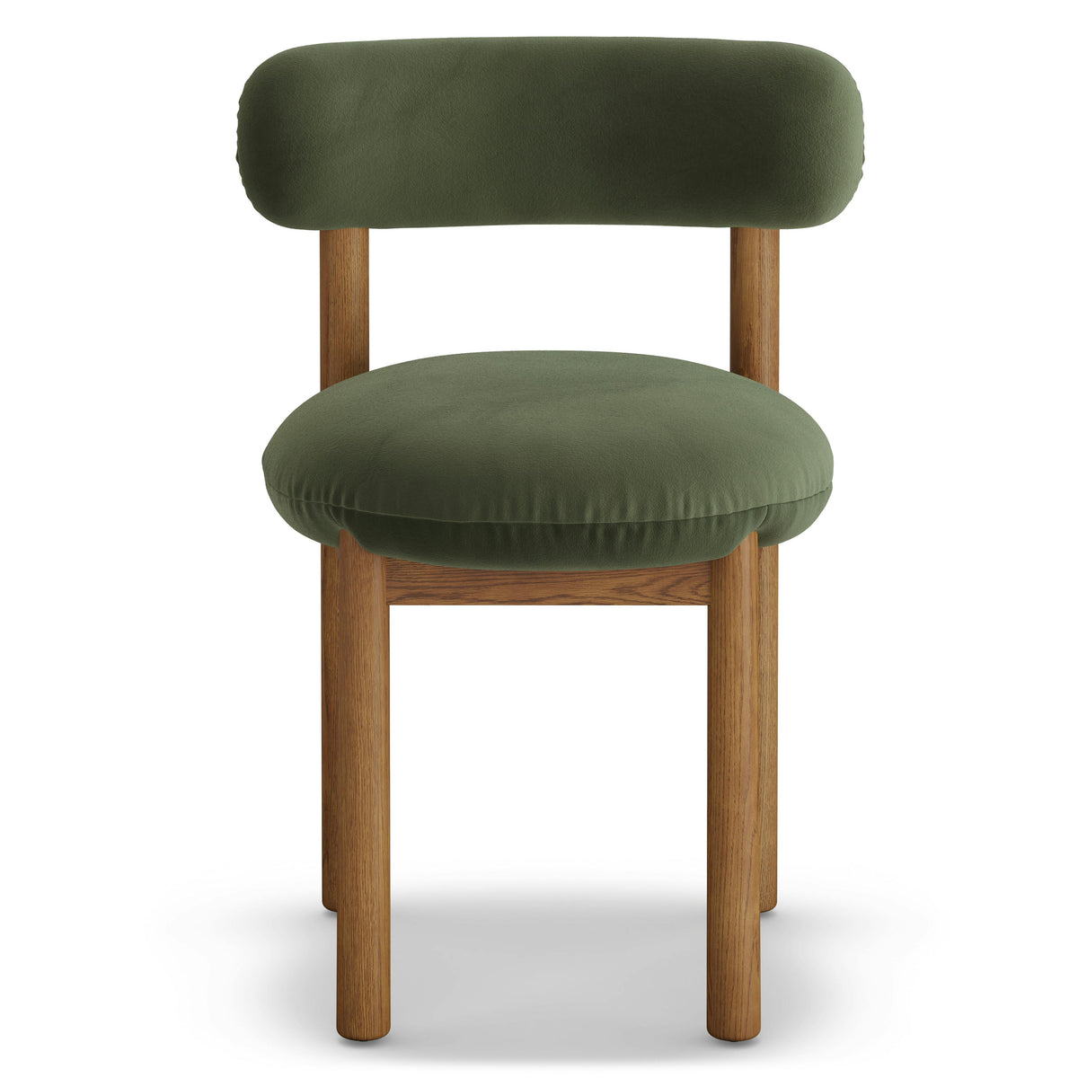 Munk Velvet Dining Chair - Smoked Oak and Hale Fir Green