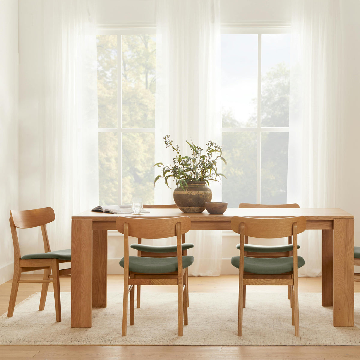 Dako 76.75" Dining Table - Natural Oak