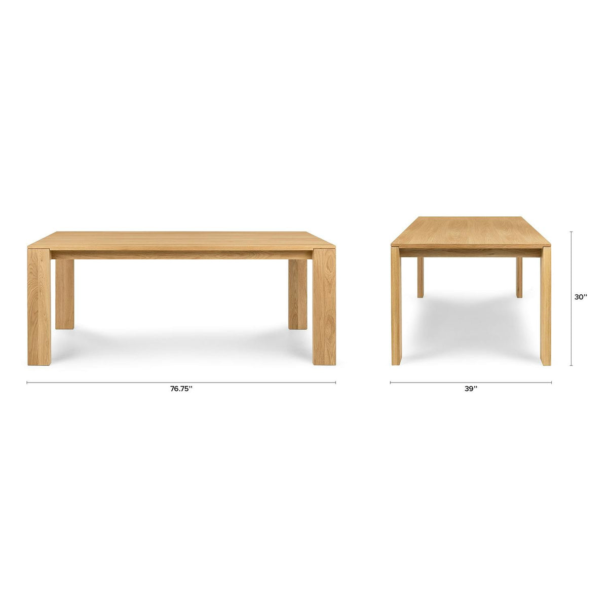 Dako 76.75" Dining Table - Natural Oak