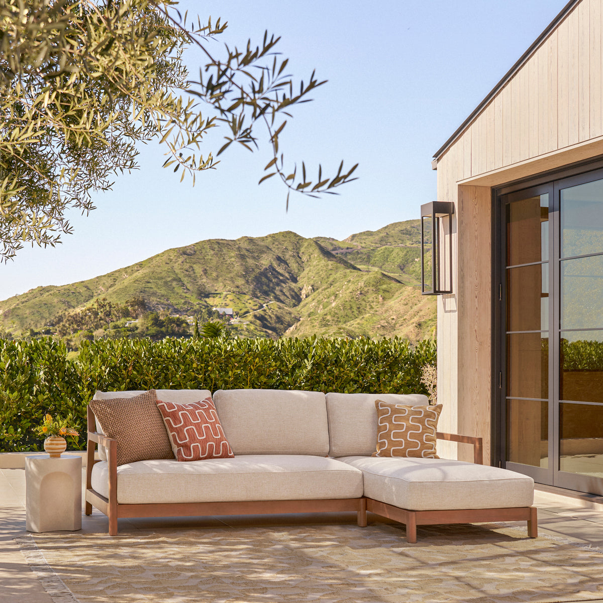 Elise 100" Outdoor Right Sectional - Basket Beige