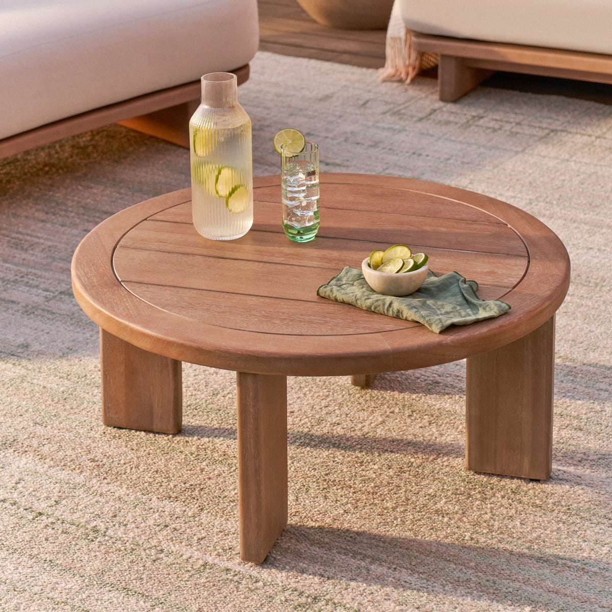 Daphne 31.5" Outdoor Coffee Table - Cloud Eucalyptus