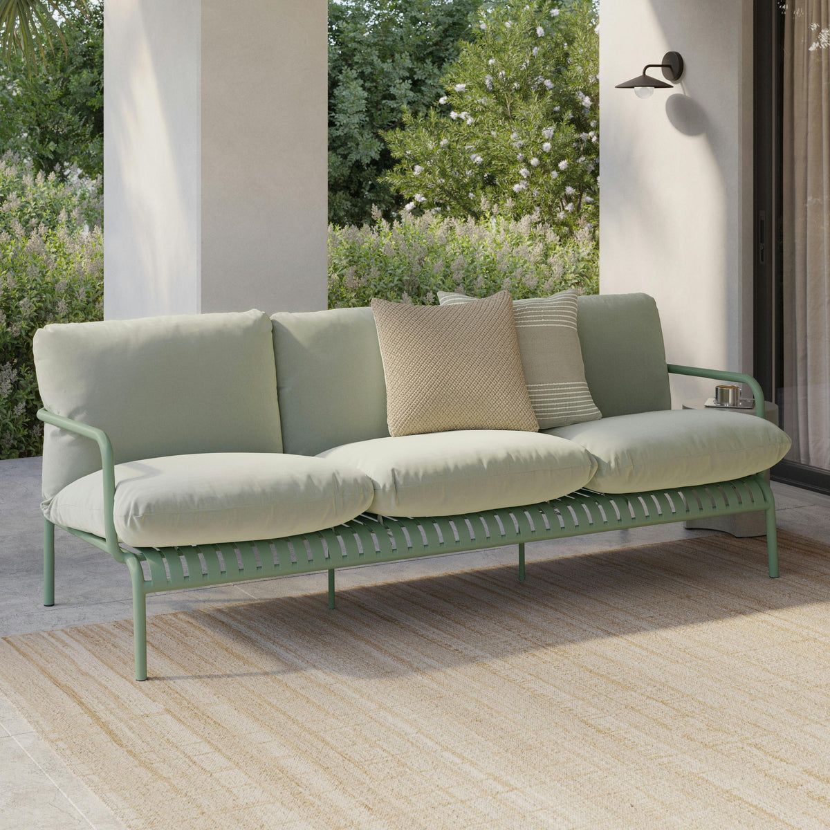 Sarek 89" Outdoor Sofa - Sunbrella® Mint