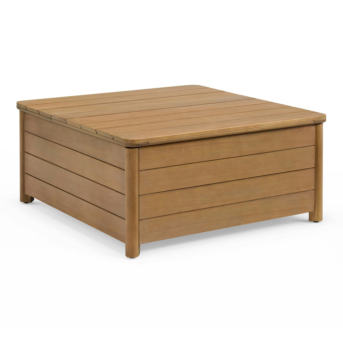Elise 34.75" Outdoor Storage Coffee Table - Light Eucalyptus
