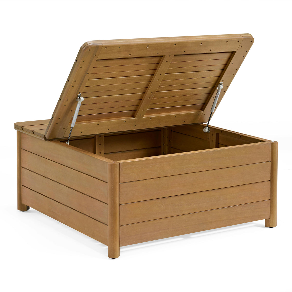 Elise 34.75" Outdoor Storage Coffee Table - Light Eucalyptus