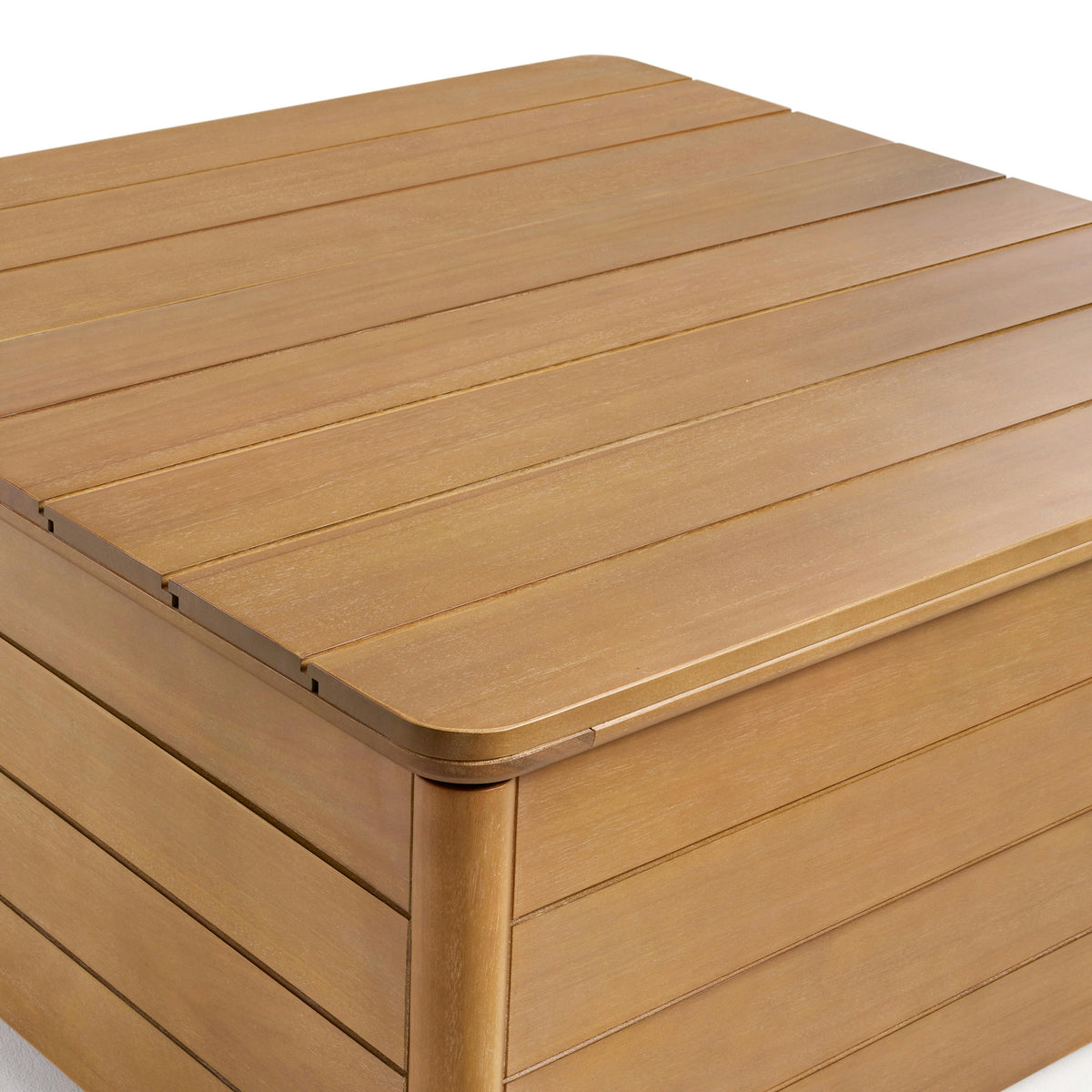 Elise 34.75" Outdoor Storage Coffee Table - Light Eucalyptus