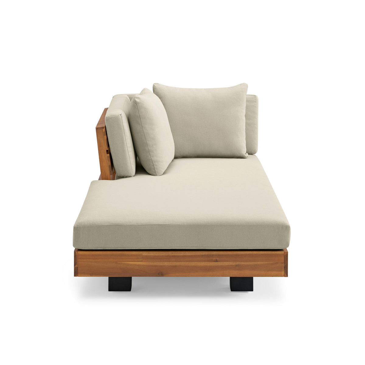 Lubek 69.25" Outdoor Low Left Chaise Lounge - Dravite Ivory